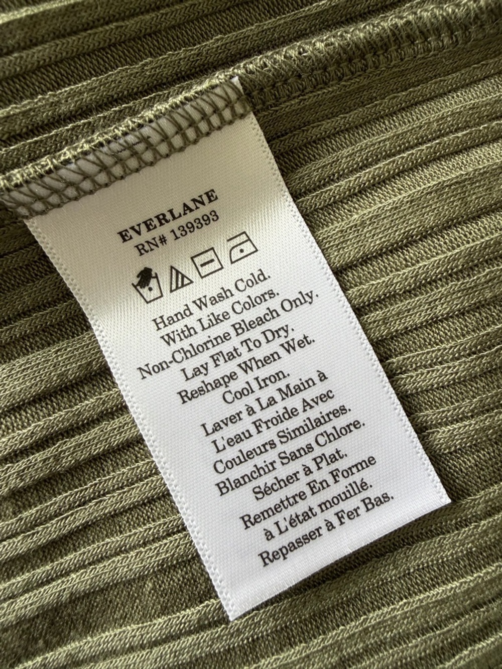 Everlane The Rib Soft Knit Scoop Neck Dress Olive Green Size XS - Picture 10 of 11